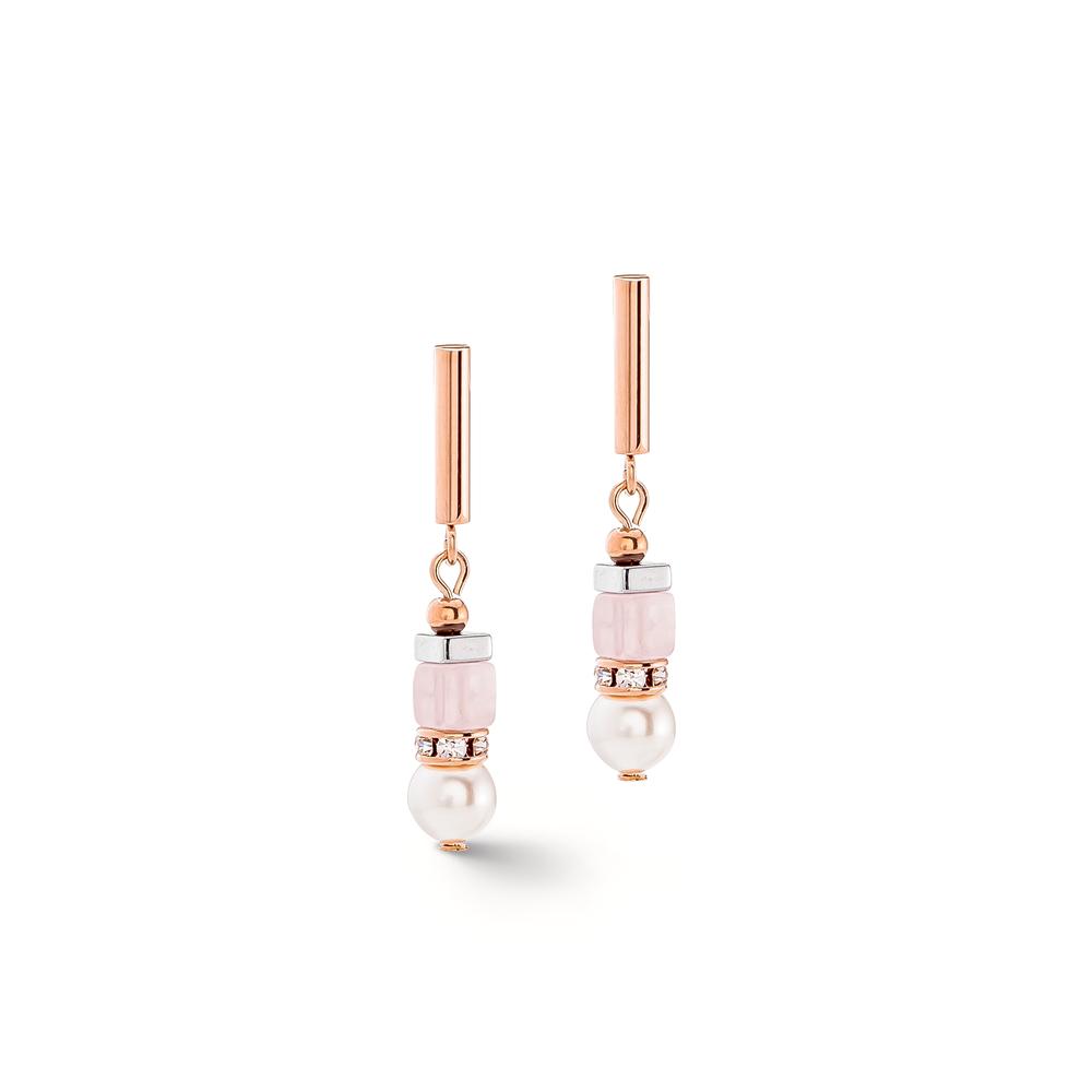 Pendant d'oreilles Acier inoxydable rosé PVD-608593