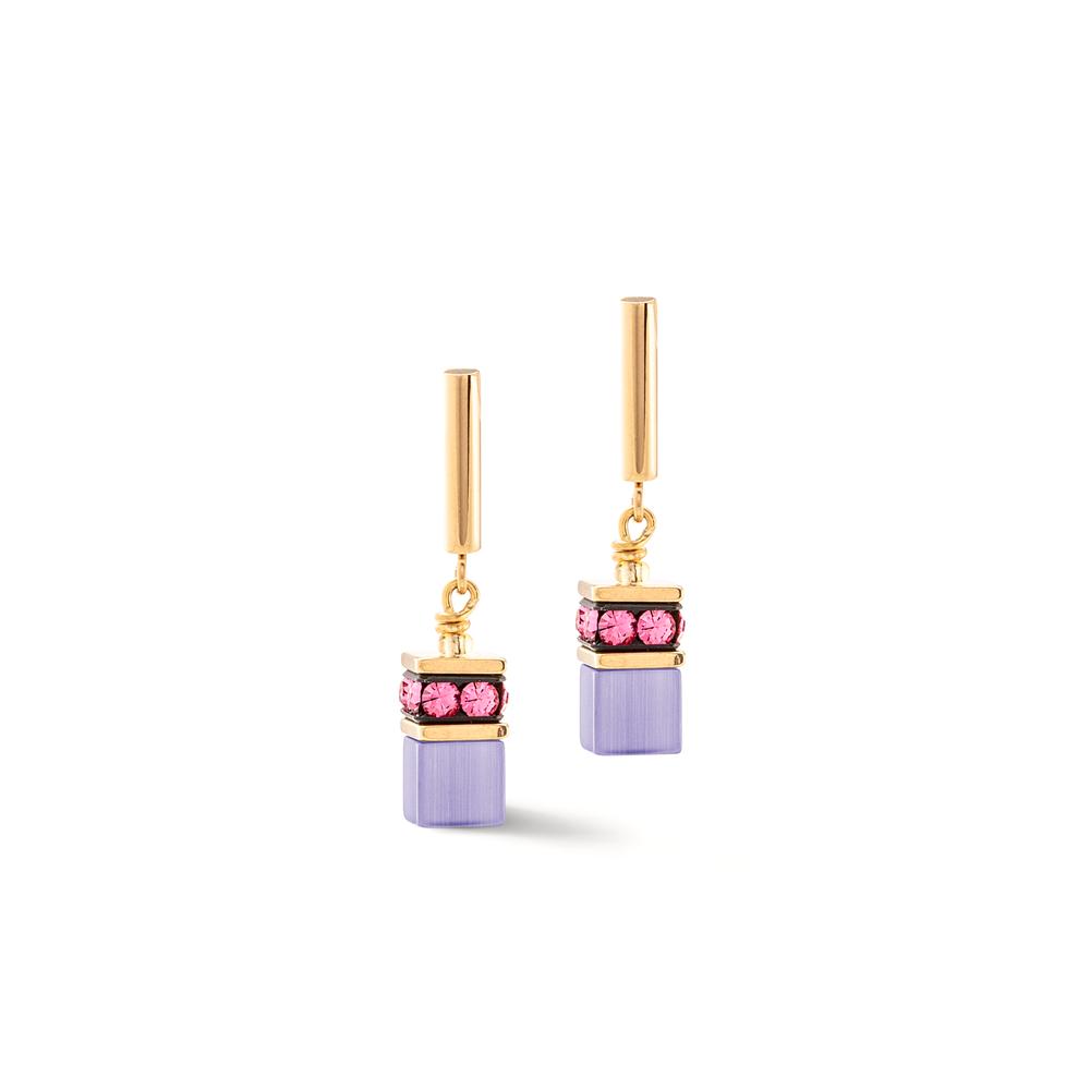 Pendant d'oreilles Acier inoxydable jaune PVD-608605