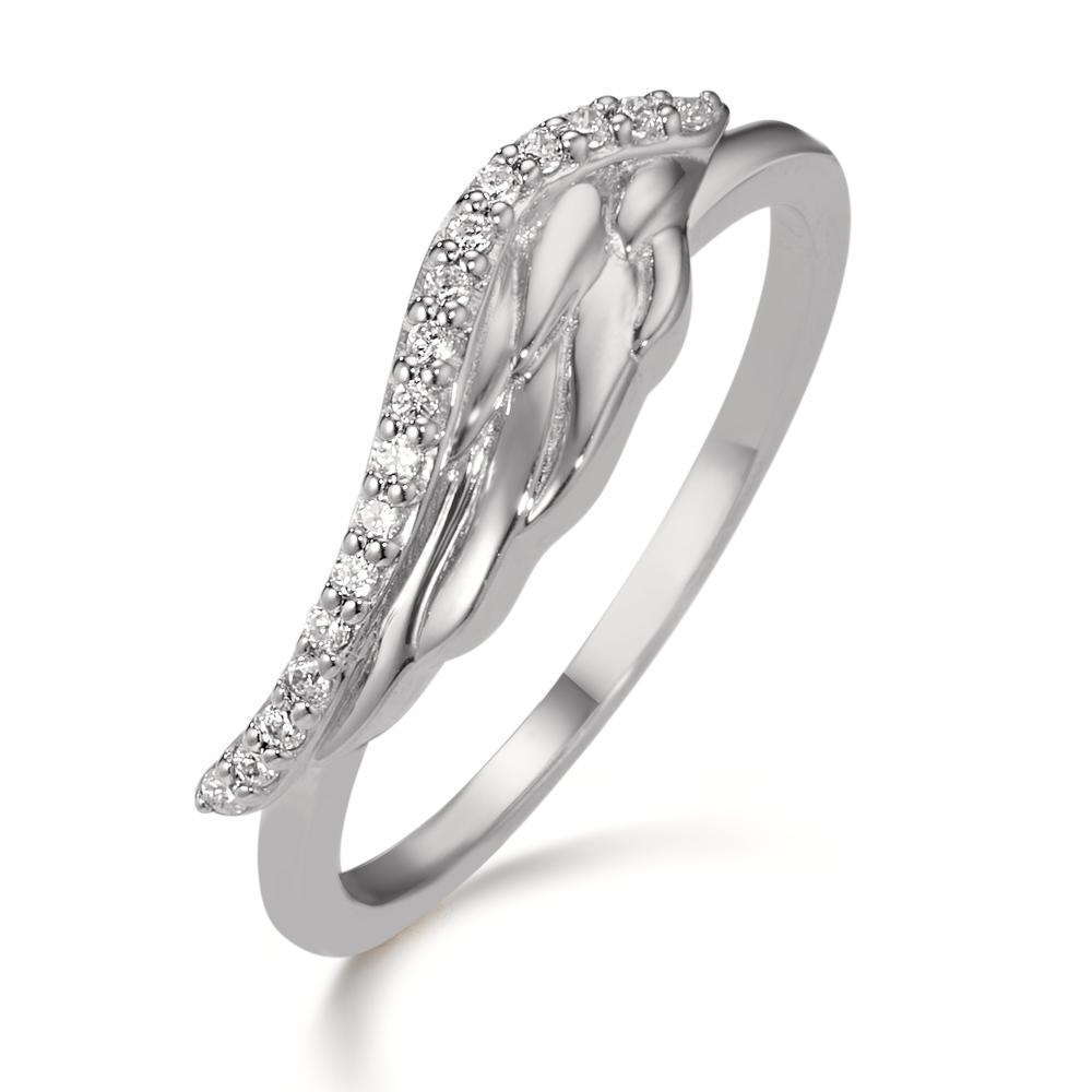 Bague Argent Zircone 15 Pierres Rhodié Aile-608718