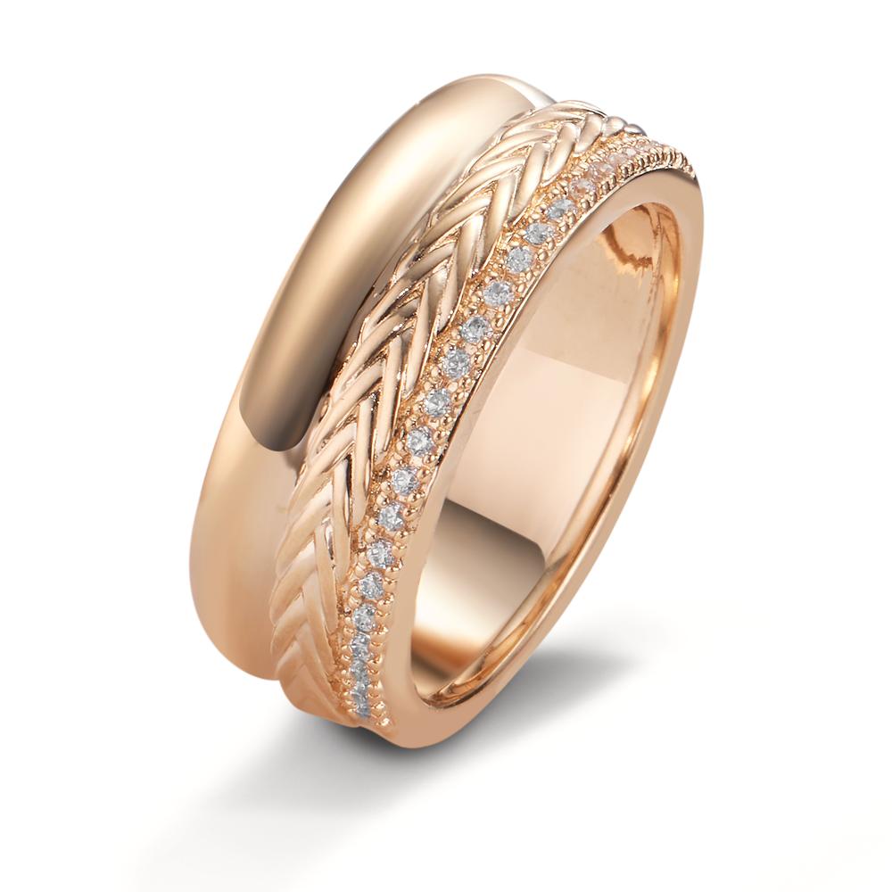Bague Bronze Zircone jaune Plaqué or-608784