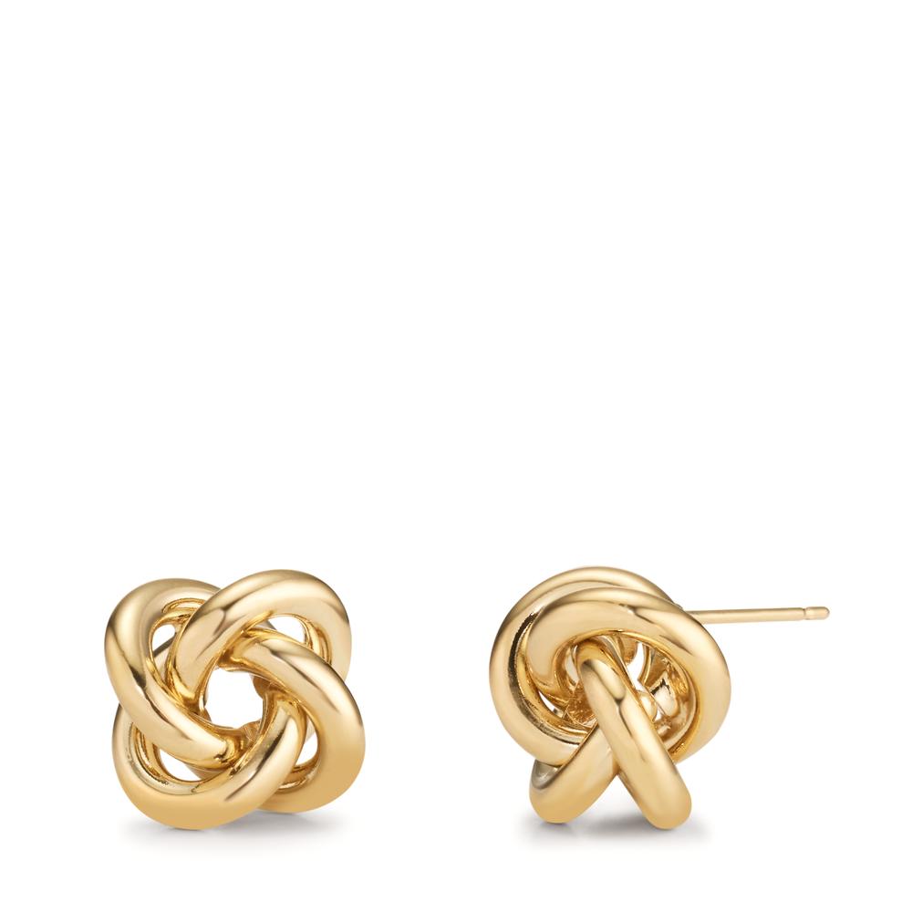 Clous d'oreilles Bronze plaqués or 3 microns Nœud Ø12.5 mm-608849