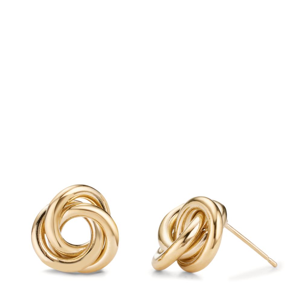 Clous d'oreilles Bronze plaqués or 3 microns Nœud Ø13 mm-608851