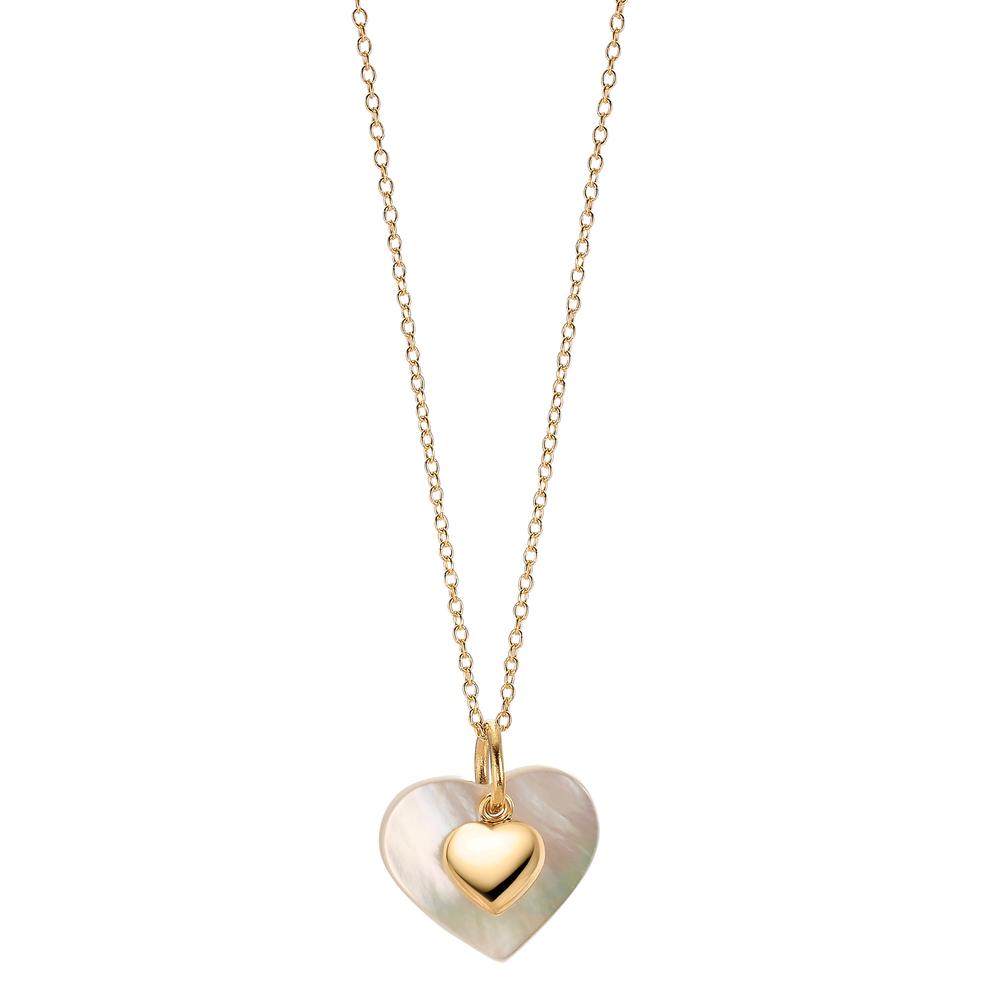 Assortiment Or jaune 9K nacre blanc Coeur 36-38 cm-608998