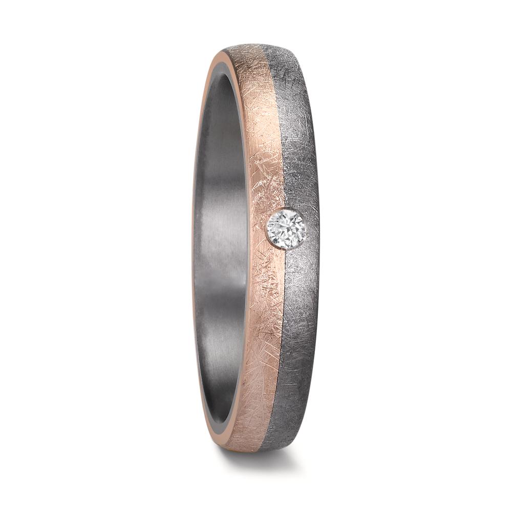 Alliance Tantale 999, Or rose 14K Diamant 0.04 ct, w-si-609069
