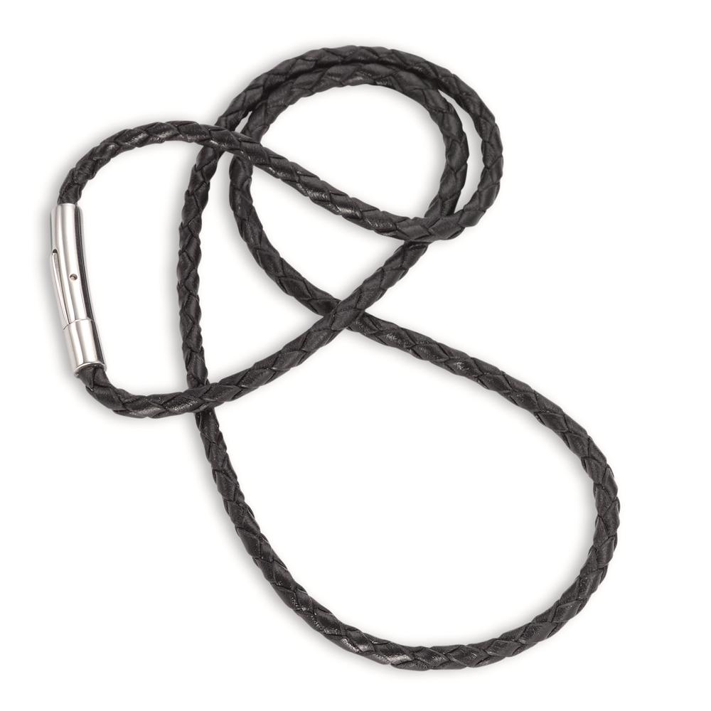 Collier Cuir, Acier inoxydable 60 cm Ø3 mm-609257
