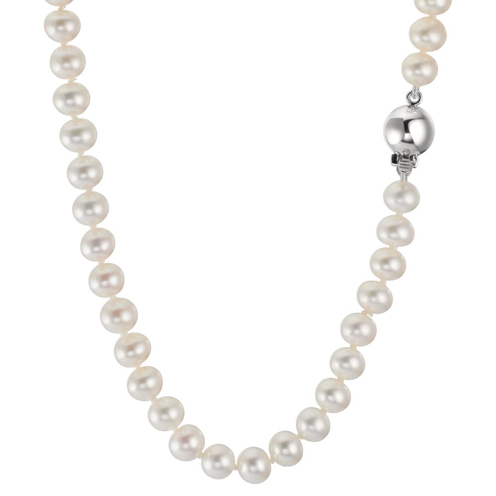 Collier Or blanc 18K perle d'eau douce 5-6 mm 42 cm-609327