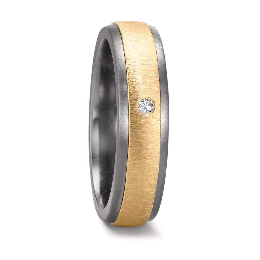 Alliance Tantale 999, Or jaune 14K Diamant 0.03 ct, w-si-609370