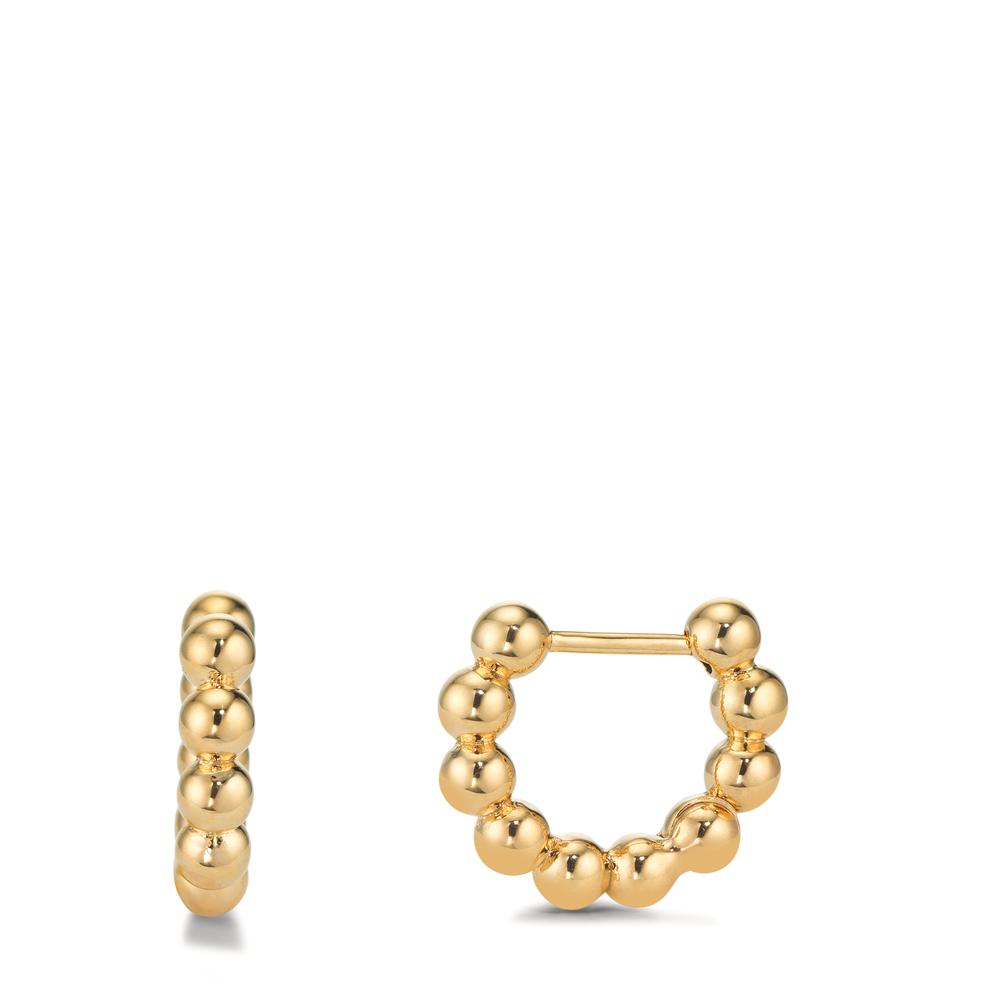Créoles à charnières Bronze Zircone plaqués or 3 microns-609408