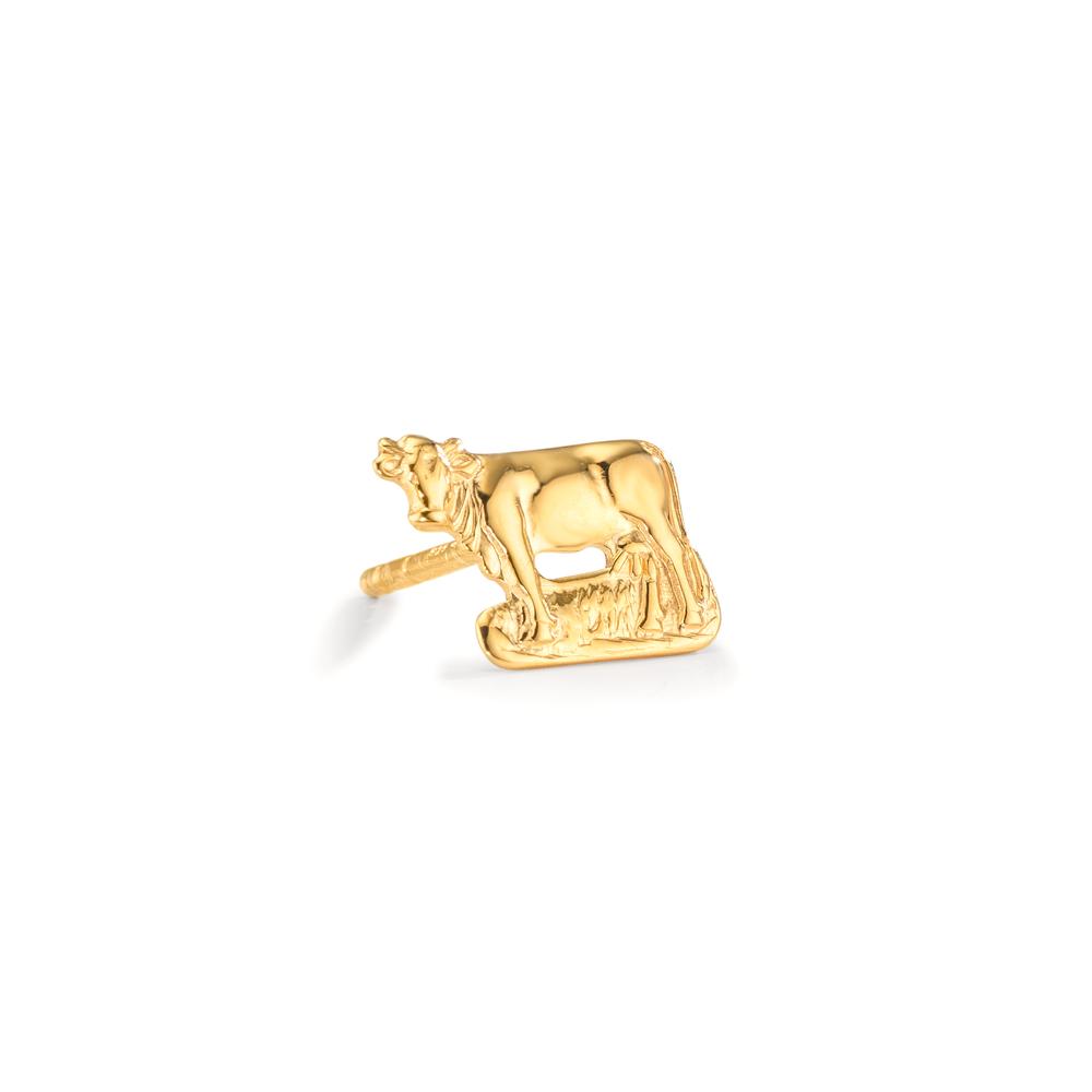 Clous d'oreille à l'unité Argent jaune Plaqué or Vache-609434