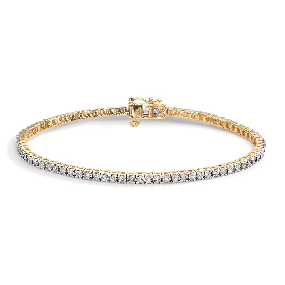 Bracelet Or jaune 18K Diamant 0.47 ct, 76 Pierres, w-si 18 cm-609465
