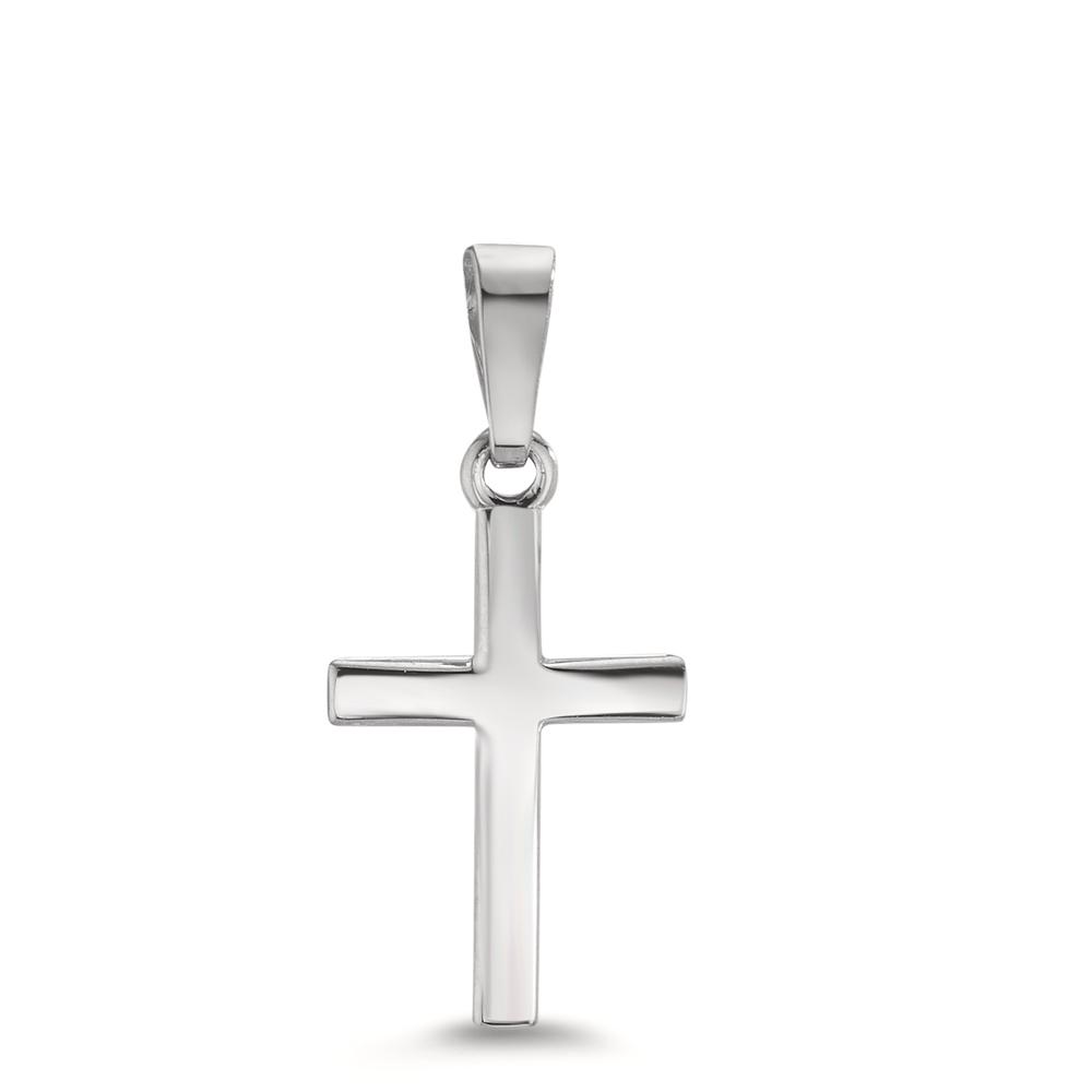 Pendentif Or blanc 14K Croix-609683