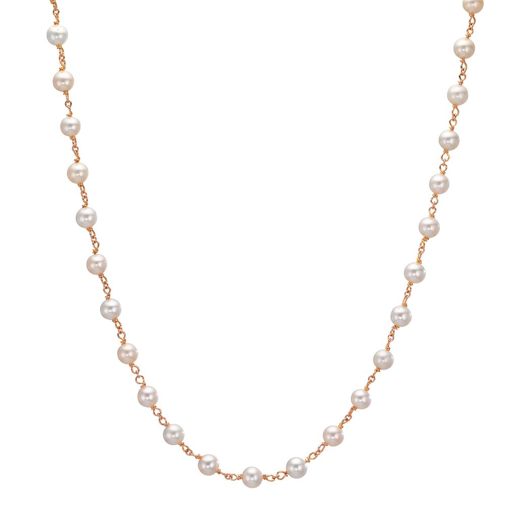 Collier Or rouge 18K perle d'eau douce, 50 Perles, 3.5 mm 41-42 cm-609743