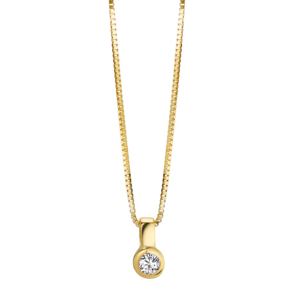 Collier Or jaune 9K Zircone 40 cm Ø3.5 mm-609818