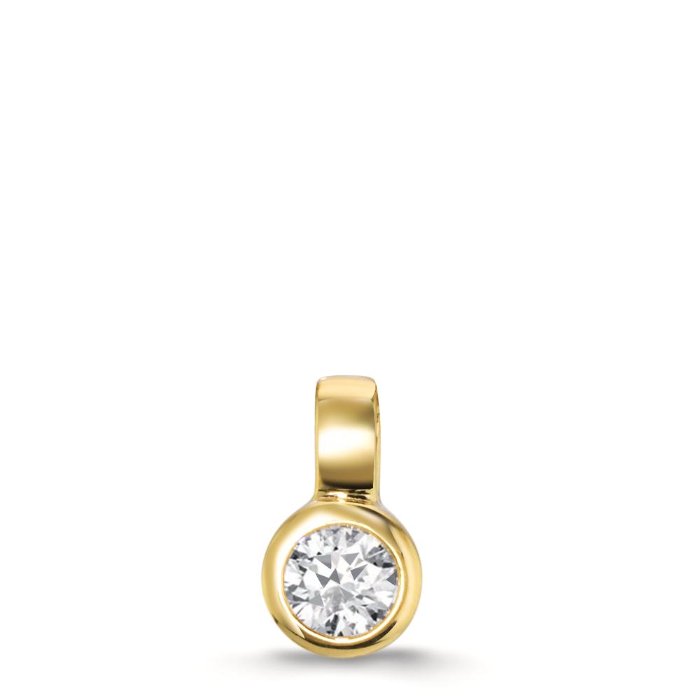 Pendentif Or jaune 9K Zircone Ø5.5 mm-609824