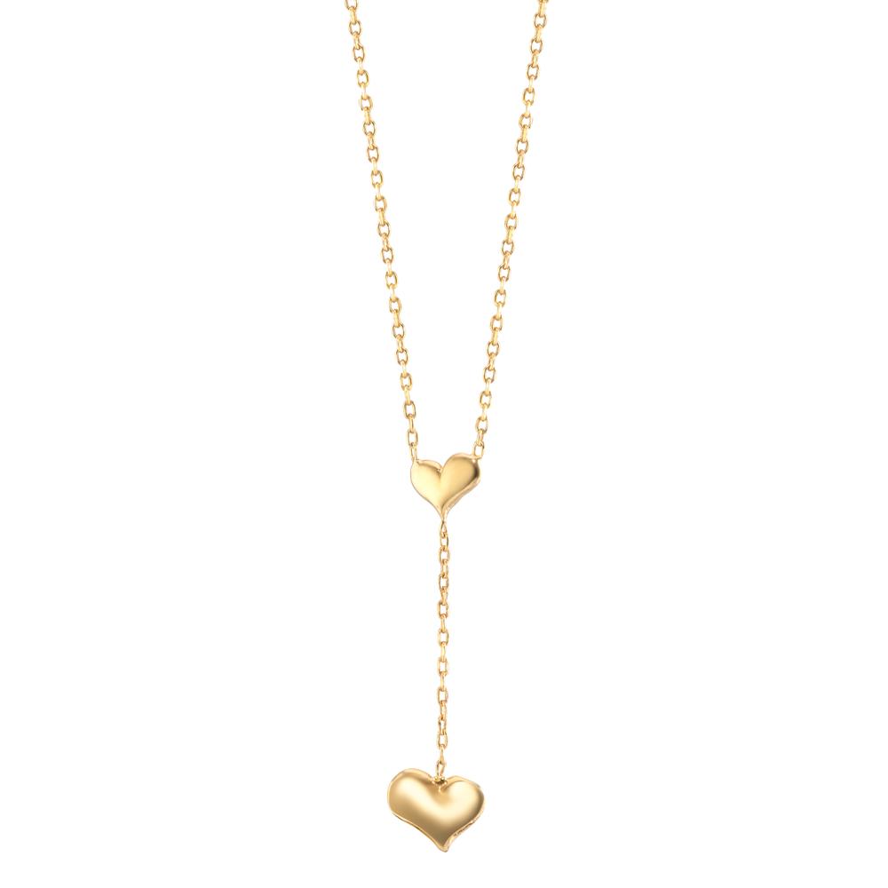 Collier Argent jaune Plaqué or Coeur 42-45 cm-609954