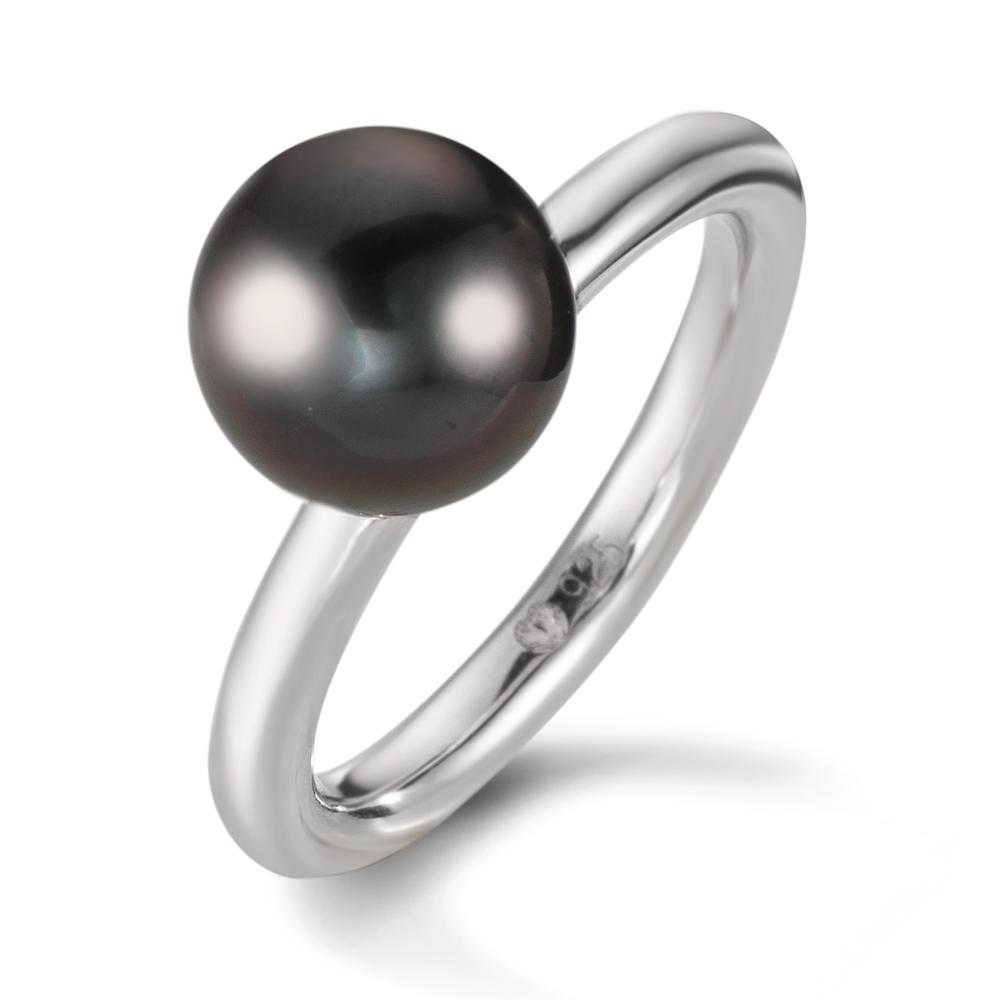 Bague Argent Rhodié perle de Tahiti 8-9 mm-609993