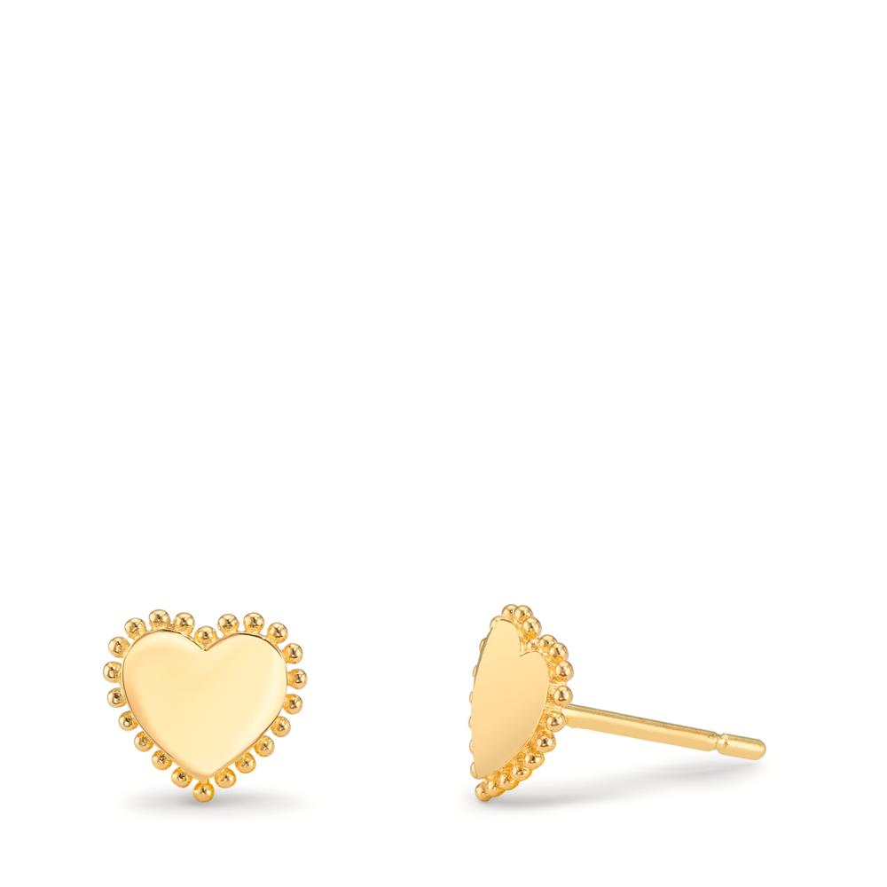 Clous d'oreilles Or jaune 9K Coeur Ø6.5 mm-610033