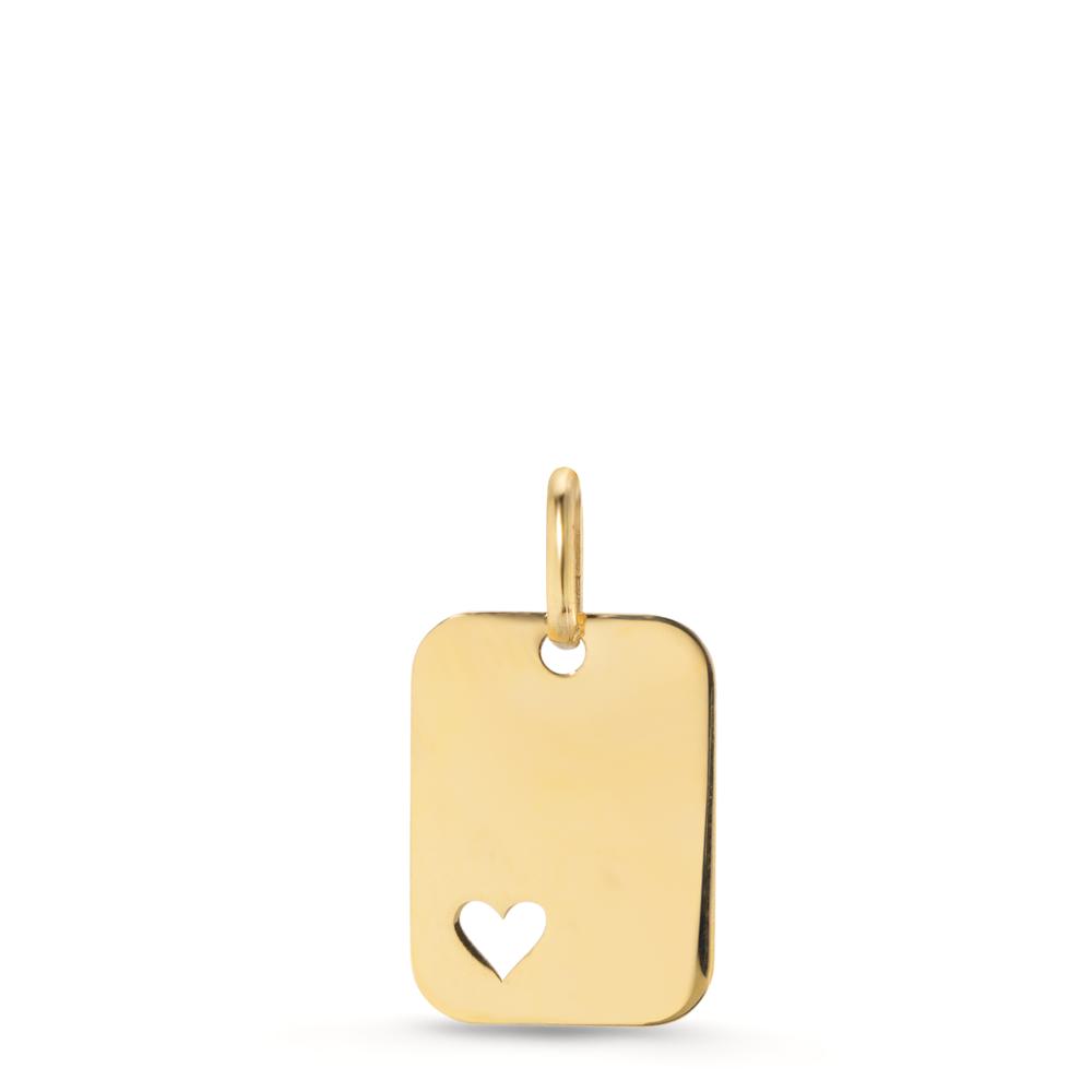 Pendentif avec gravure Or jaune 9K Coeur-610037