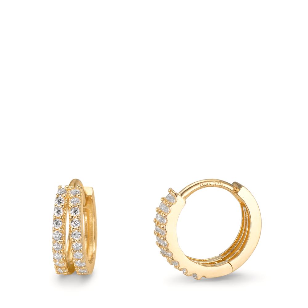 Klappcreolen 375/9 K Gelbgold Zirkonia 36 Steine-610041