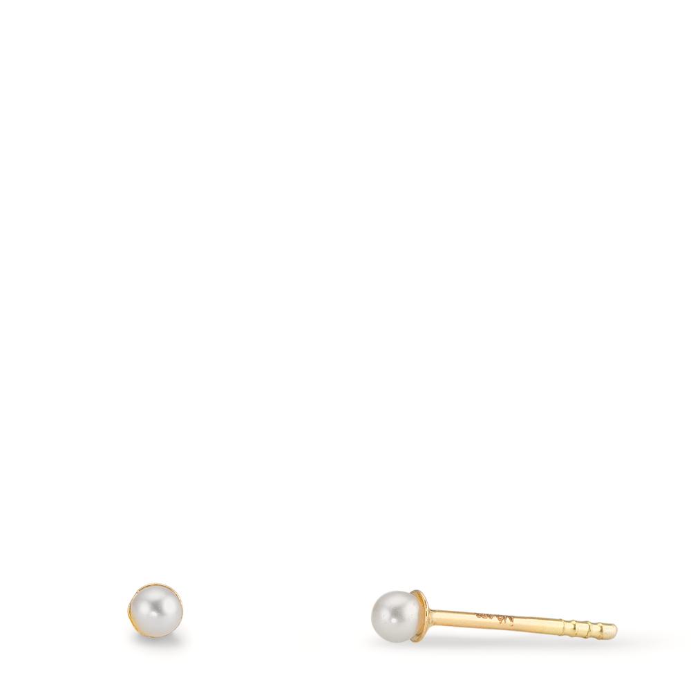 Clous d'oreilles Or jaune 9K [shining Pearls], 2 Perles 2-2.5 mm-610052