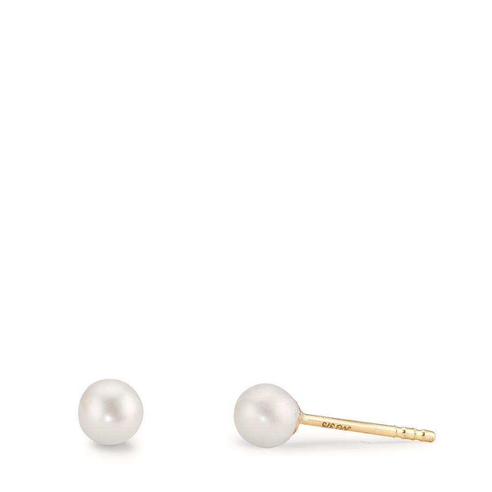 Clous d'oreilles Or jaune 9K [shining Pearls], 2 Perles 4-4.5 mm-610054
