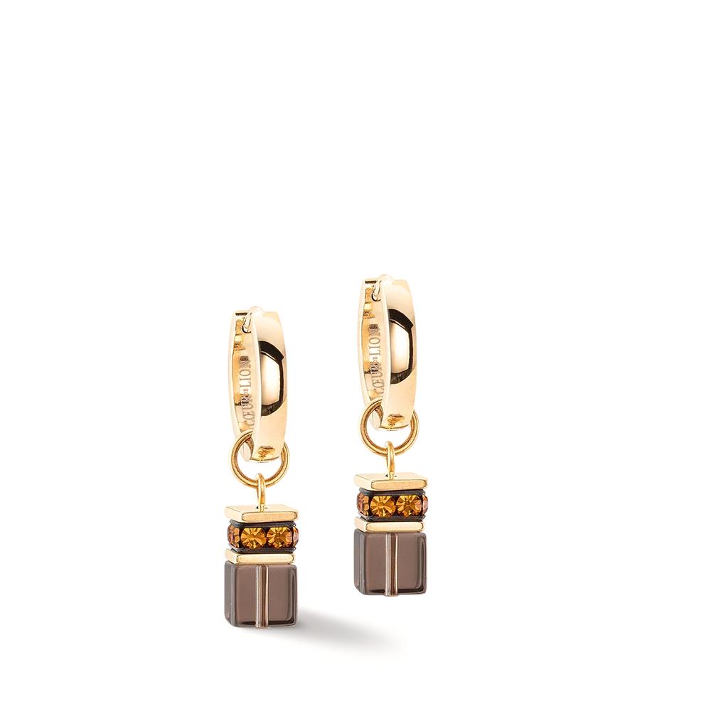 Créoles à charnières Acier inoxydable jaune PVD-610149