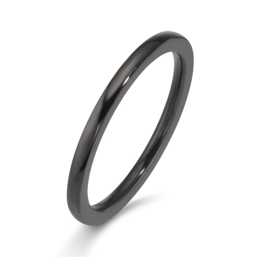 Bague à superposer Acier inoxydable noir PVD-610162