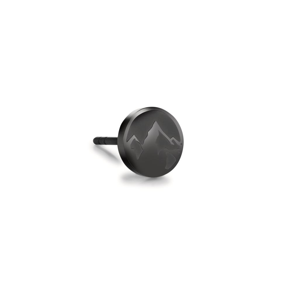 Clous d'oreille à l'unité Acier inoxydable noir PVD Montagne Ø8 mm-610200