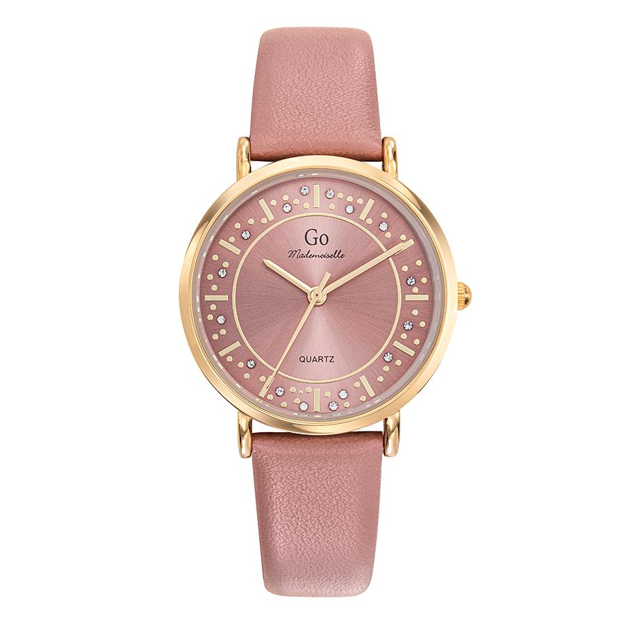 Montre Acier inoxydable, Métal Cristal jaune PVD Ø34 mm-610225