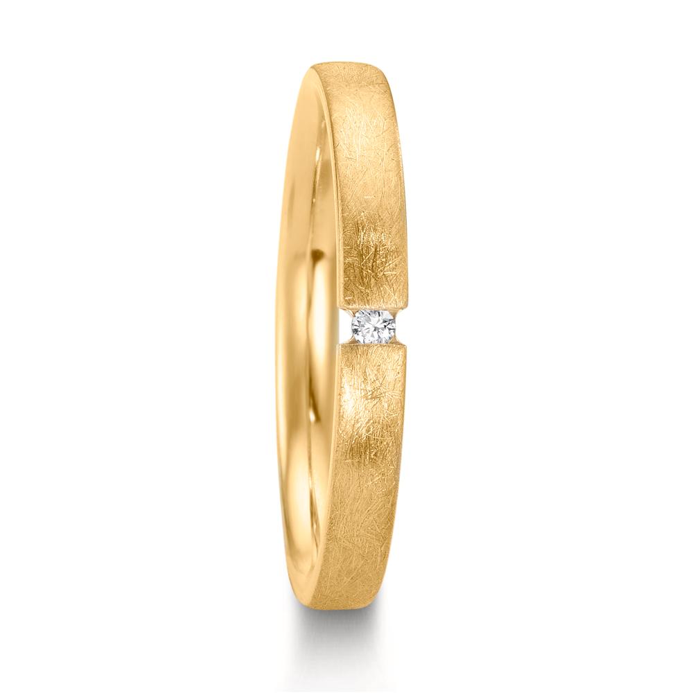 Partnerring 750/18 K Gelbgold Diamant 0.015 ct, w-si-610280