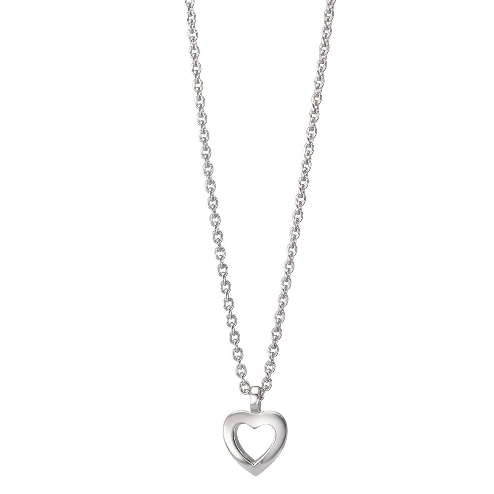 Collier Argent Rhodié Coeur 38-42 cm-610320