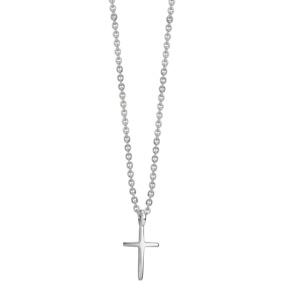 Collier Silber rhodiniert Kreuz 38-42 cm verstellbar-610321