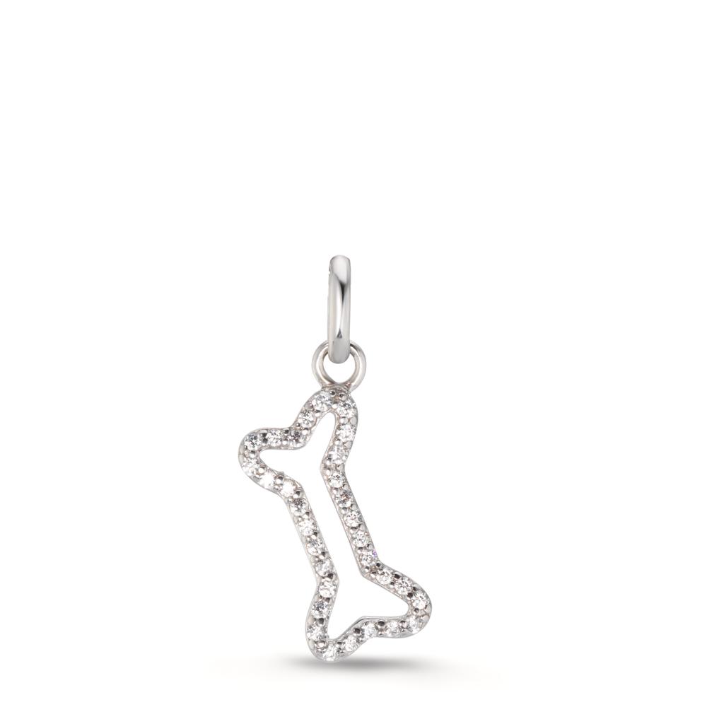 Pendentif Argent Zircone Rhodié-610329