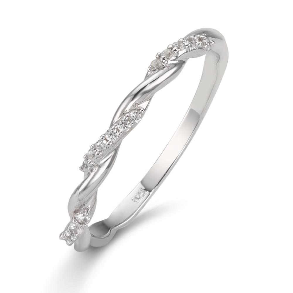Bague à superposer Argent Zircone 18 Pierres Rhodié-610333