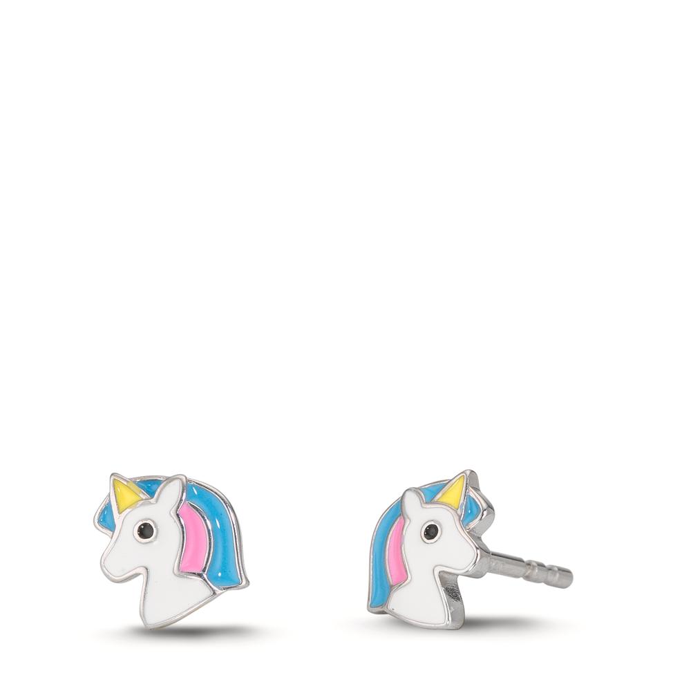 Clous d'oreilles Argent Rhodié Licorne-610361
