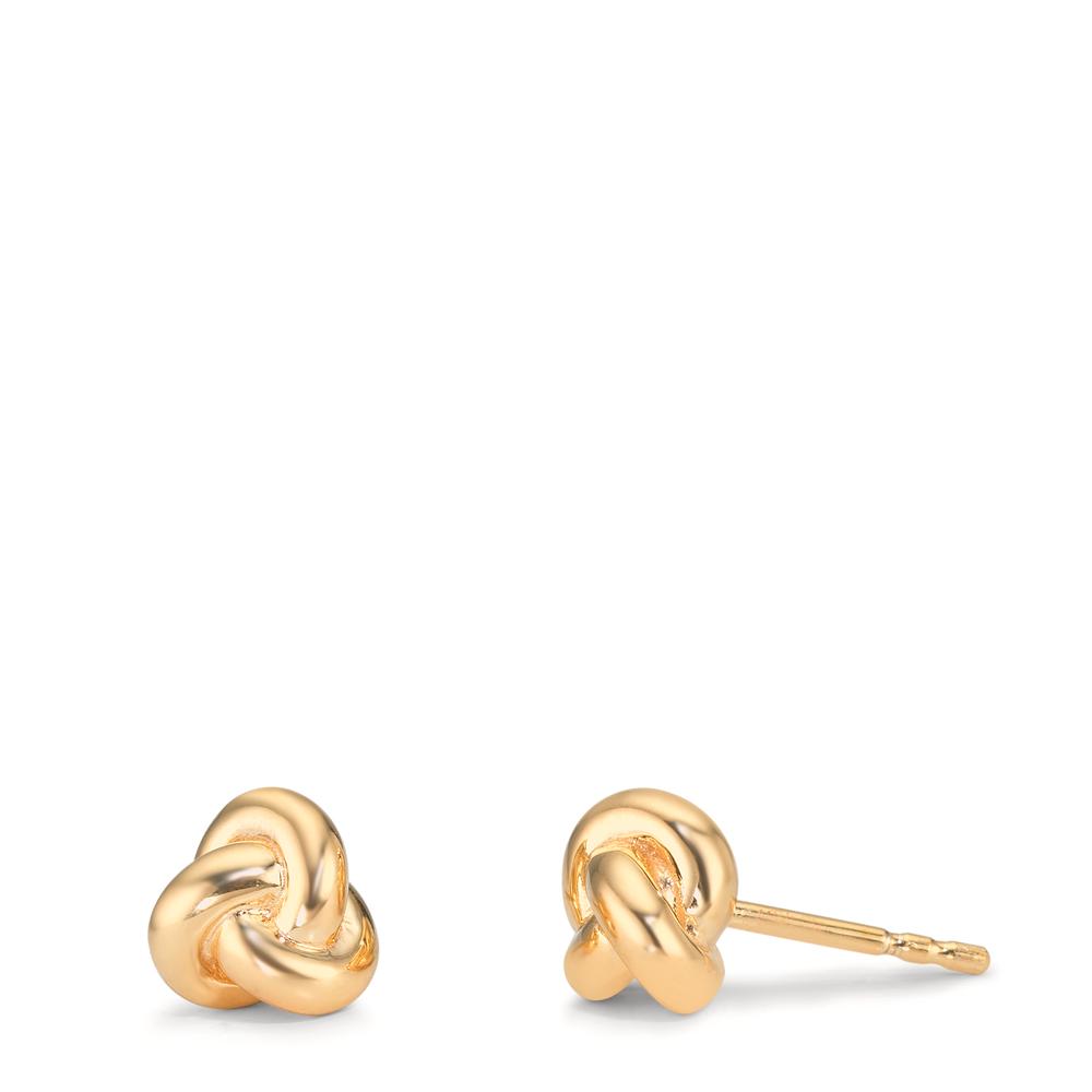 Clous d'oreilles Argent jaune Plaqué or Nœud Ø7.5 mm-610378