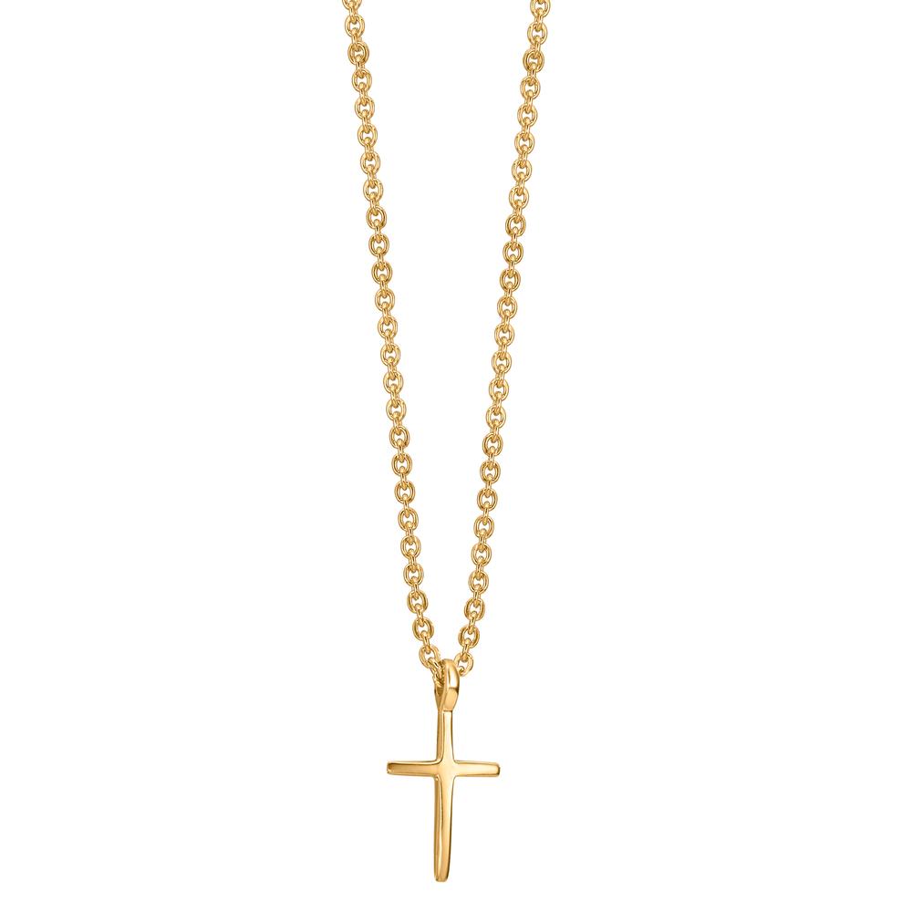 Collier 375/9 K Gelbgold Kreuz 38-42 cm verstellbar-610391