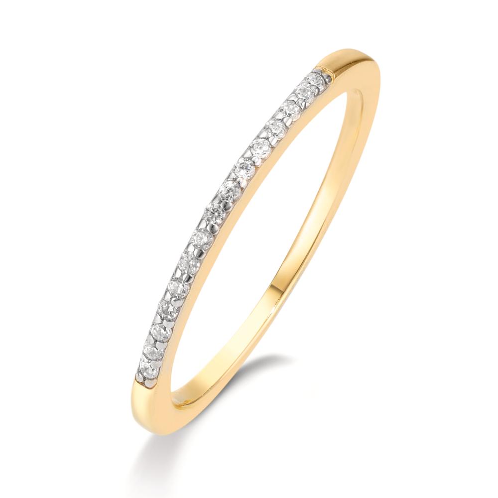 Bague d'éternité Or jaune 9K Zircone 15 Pierres-610409