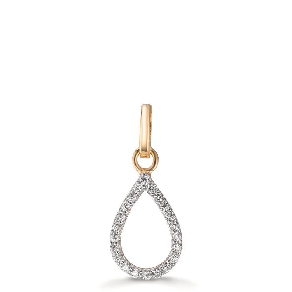 Pendentif Or jaune 9K Zircone-610411