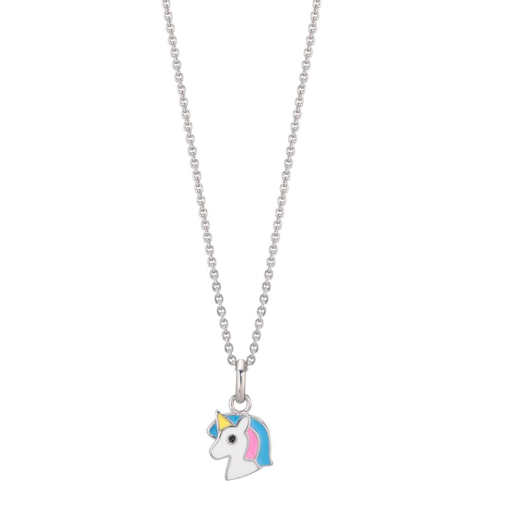 Chaînette avec pendentif Argent Rhodié Licorne 36-38 cm-610426