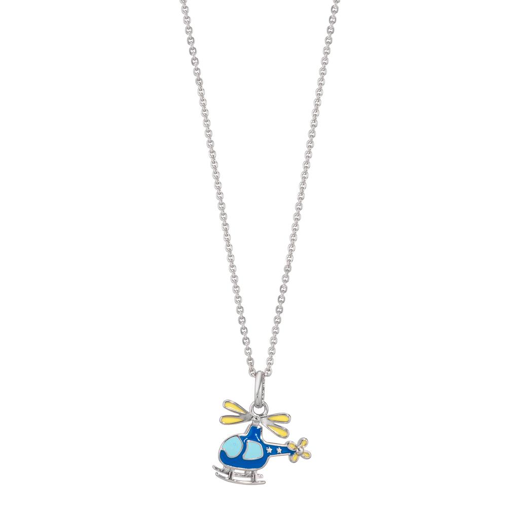 Chaînette avec pendentif Argent Rhodié Hélicoptère 38-40 cm-610432