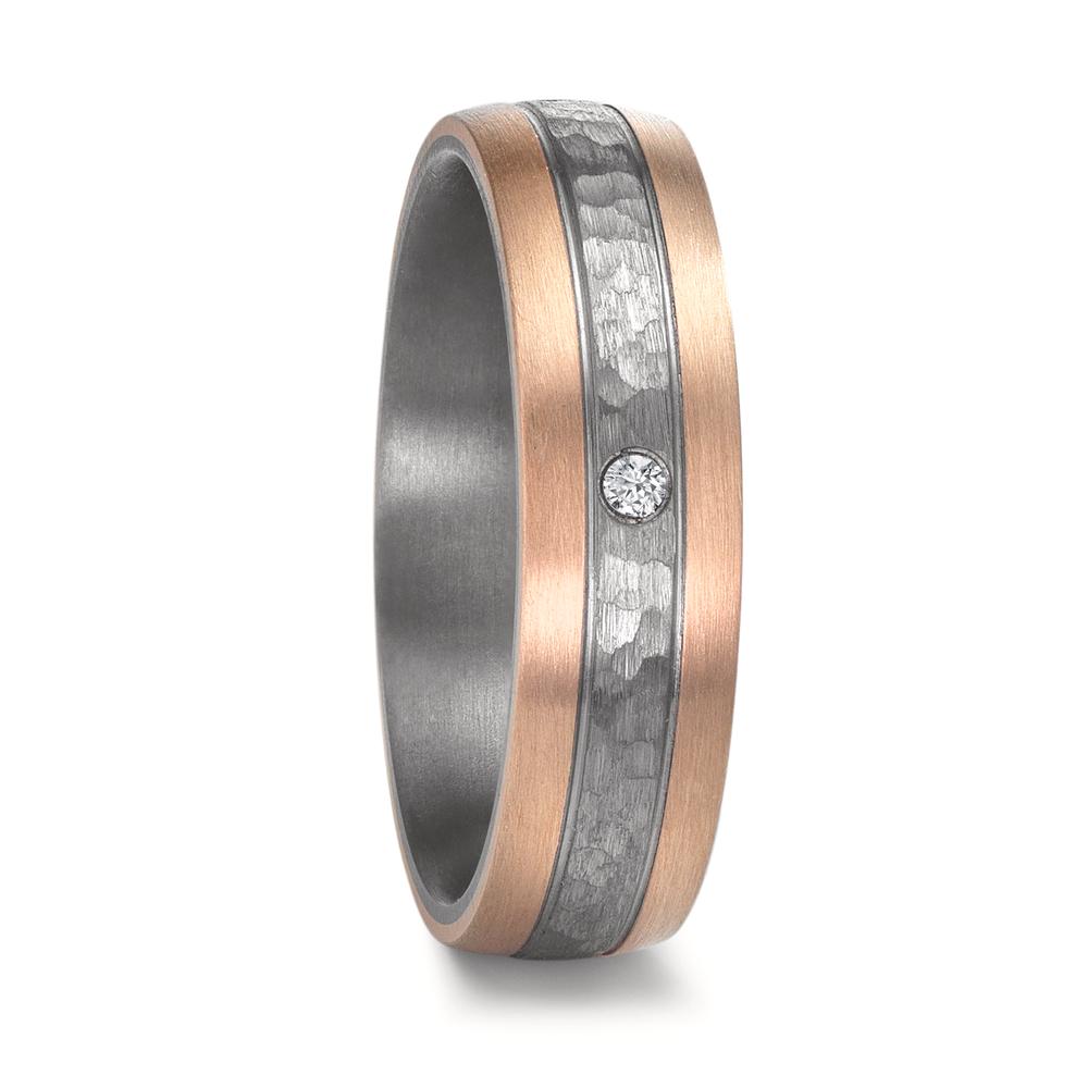 Alliance Tantale 999, Or rose 14K Diamant 0.02 ct, w-si-610468