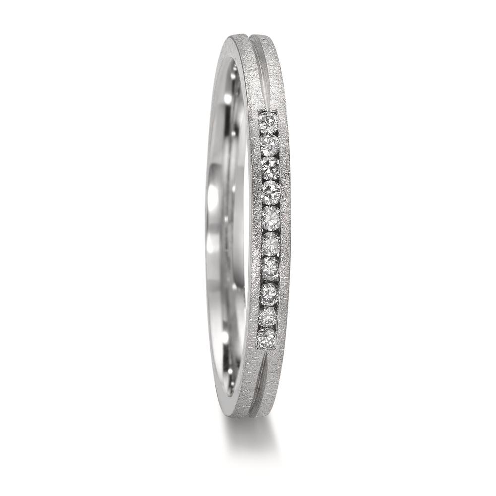 Partnerring 950 Platin Diamant 0.075 ct, 10 Steine, w-si-610507