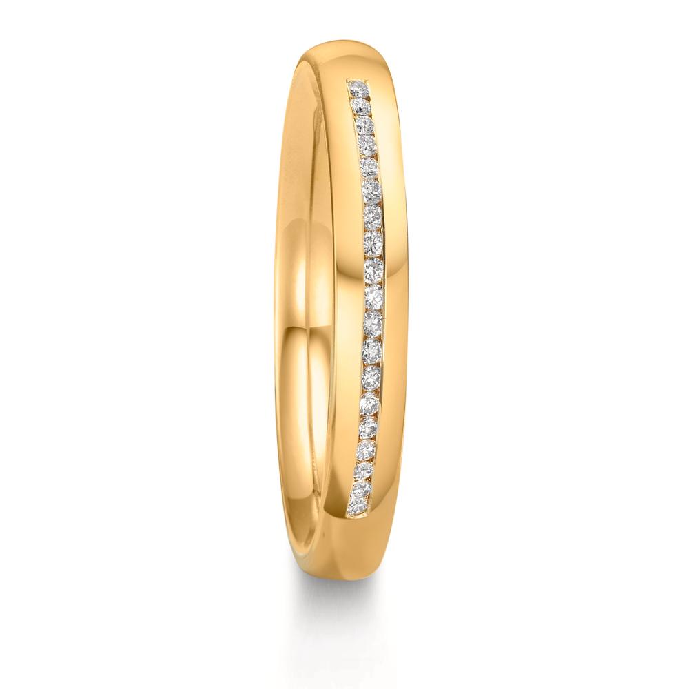 Partnerring 750/18 K Gelbgold Diamanten 0.095 ct, w-si-610512