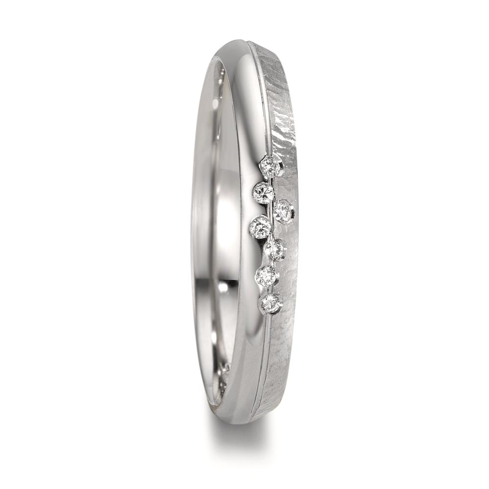 Alliance Platine 950 Diamant 0.035 ct, 7 Pierres, w-si-610514