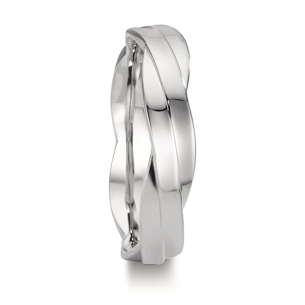 Partnerring 750/18 K Weissgold Diamant 0.097 ct, 11 Steine, w-si-610525