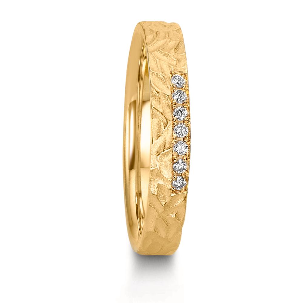 Partnerring 750/18 K Gelbgold Diamant 0.063 ct, 7 Steine, w-si-610527