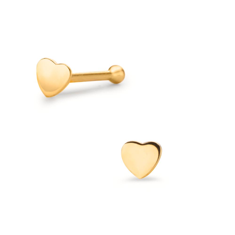 Clous de nez Or jaune 14K Coeur Ø2.5 mm-610557