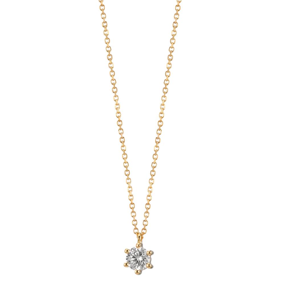 Collier Or jaune 18K Diamant 0.15 ct, w-si 42-45 cm-610591
