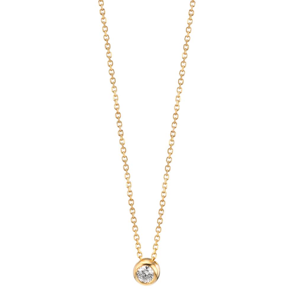 Collier Or jaune 18K Diamant 0.05 ct, w-si 42-45 cm-610592